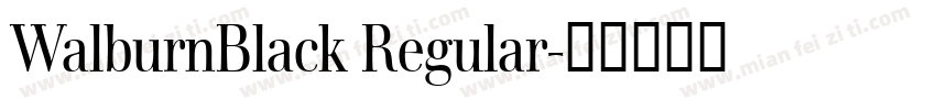 WalburnBlack Regular字体转换